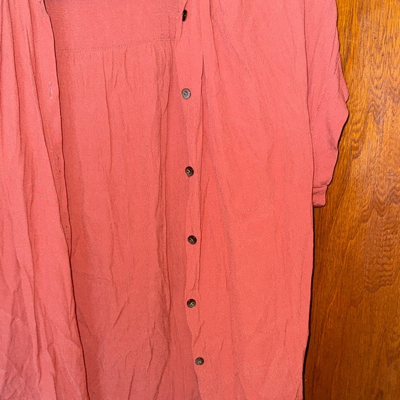Madewell Burnt Orange Button-Down Shirt Blouse - Picture 4 of 5